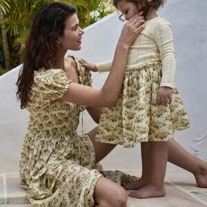 DÔEN Ashlynn Floral Organic Cotton Voile Midi Dress